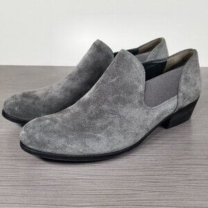 Paul Green Faith Slip On Ankle Booties, Gray Suede, Womens Size 7 M